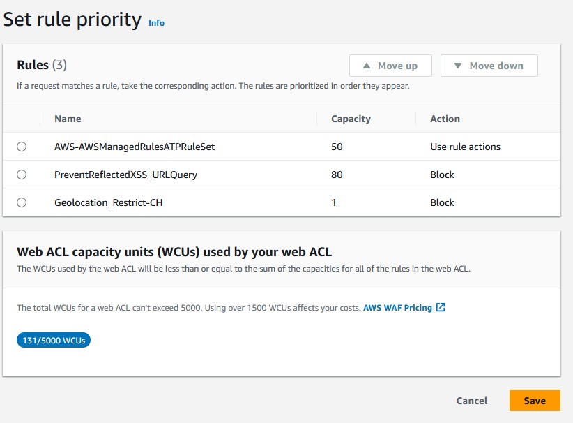 Geolocation Restrict CH Rule Priority