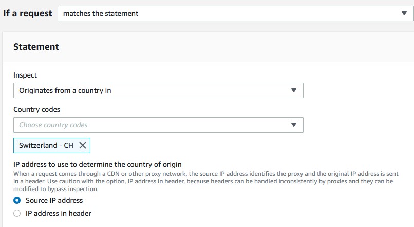 Geolocation Restrict CH Statement