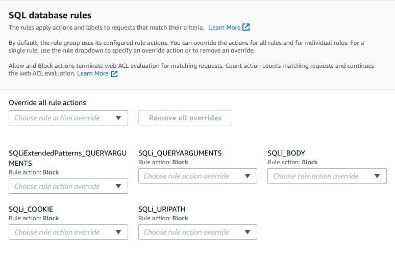 SQL Rule Group