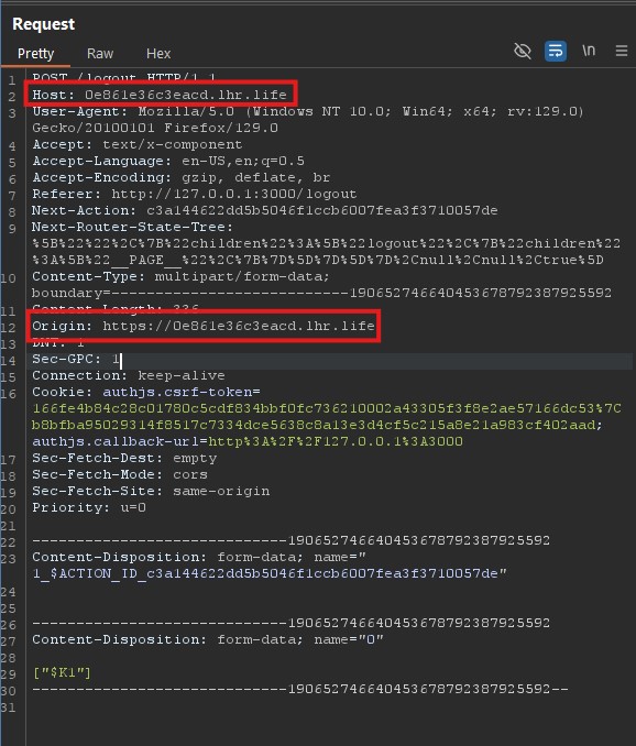 Log Action BurpSuite Modified Request