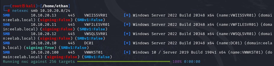 NetExec SMB Signing Behavior