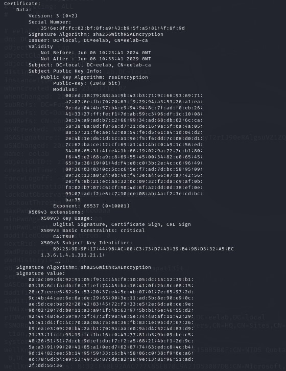 Smbclient CertEnroll Downloading Certificate