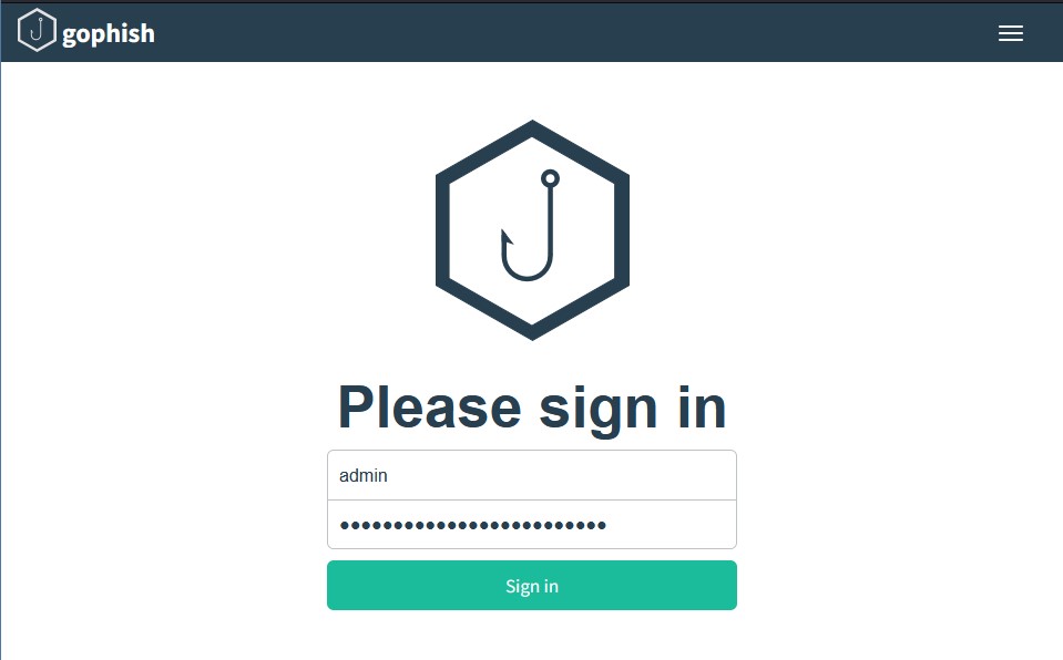 Gophish Login Page